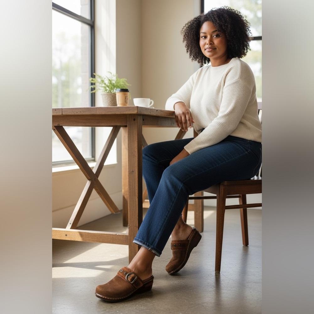 Born Brown Women's Mules with Buckle